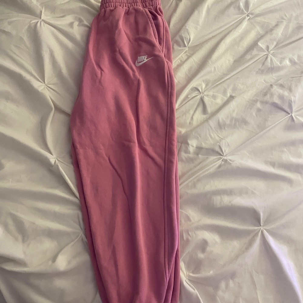 Nike Pink Sweatpants High-Rise Joggers